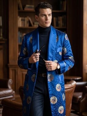 Authentic Blue Silk Kimono